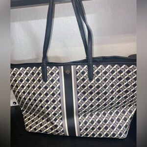 Tory  Burch Geo Logo Tote Bag used